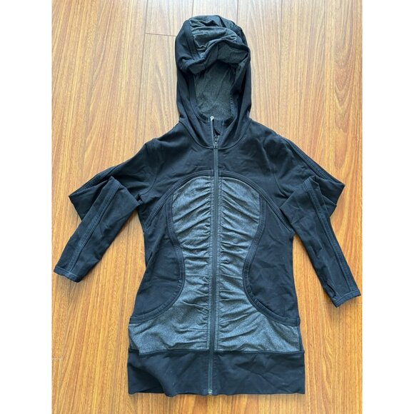 Lululemon Black And Grey Define Zip Up Hoodie Jacket Woman's Sz 6 - Picture 6 of 10